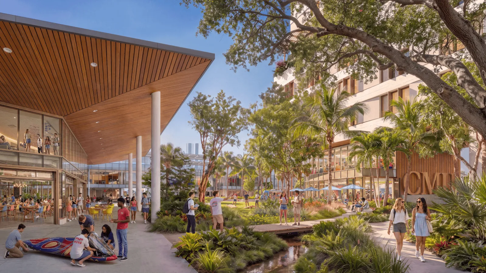 Street view of Miami's Wynwood neighborhood, where the Carnegie Mellon University Miami campus is planned